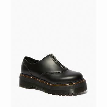 Dr Martens Aurian Ii Smooth Kožené - Cierne Topánky na Platforme Panske, D081SK